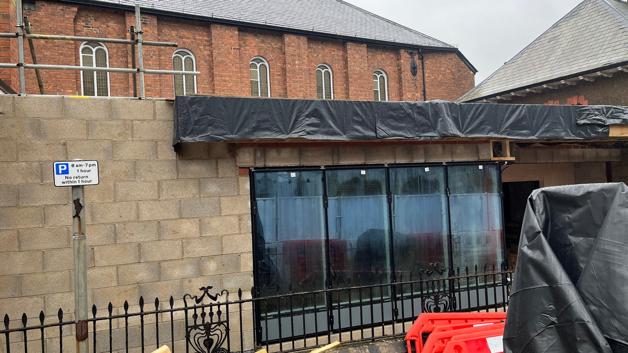 Windows installed at the front of the new community hub at The Link Centre