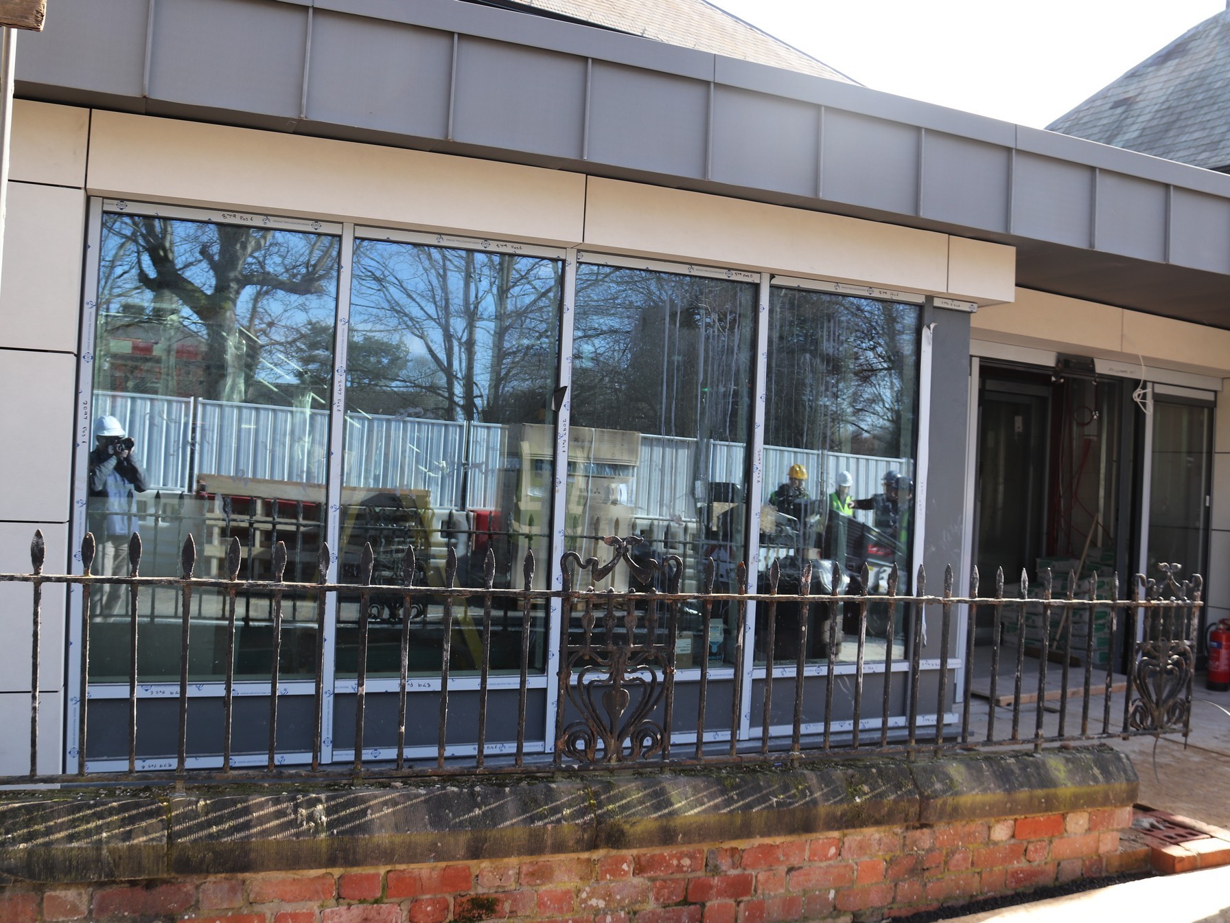 There's been great progress on the stone cladding of the Atrium