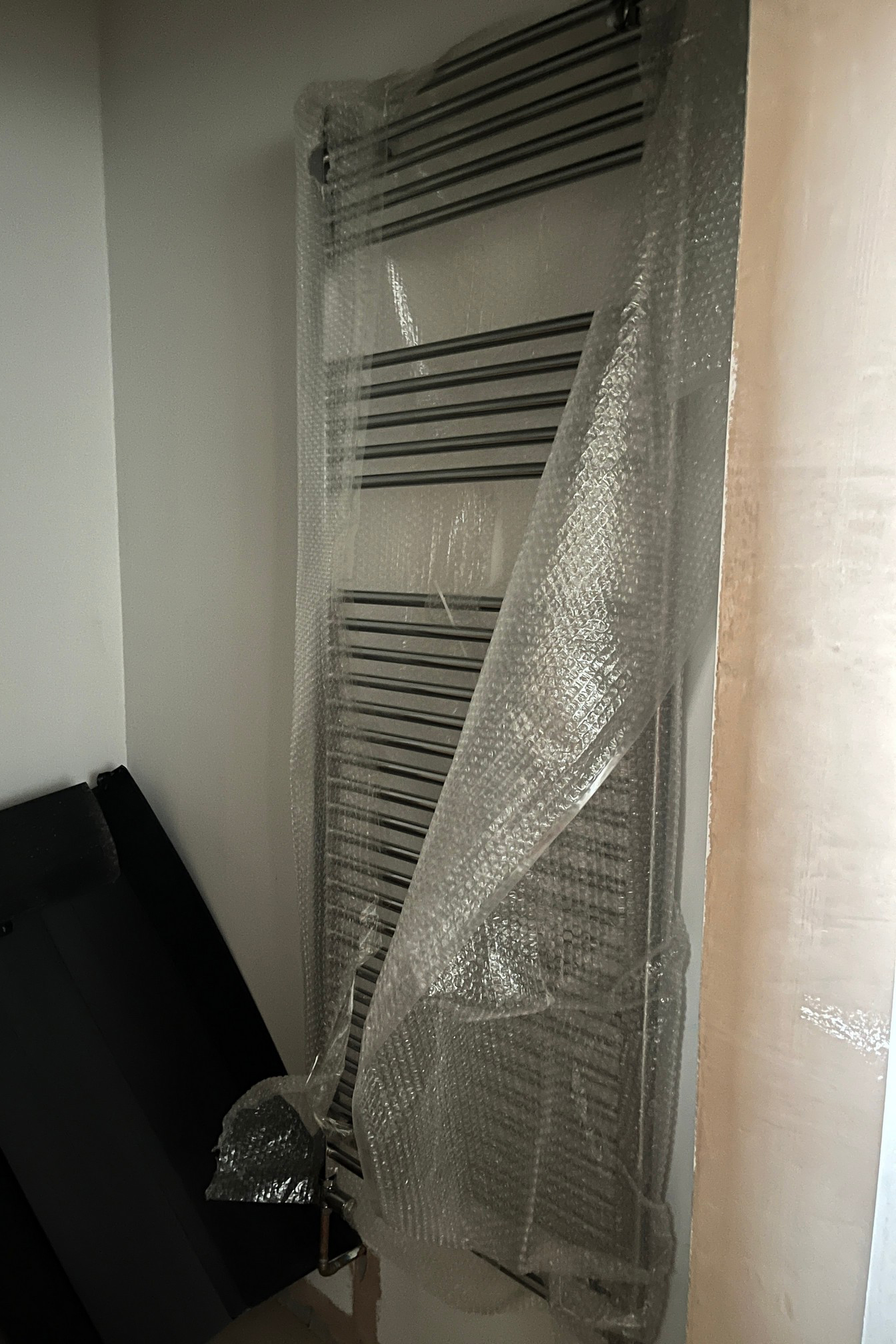 Heated towel rails have already been installed in the new en-suite bathrooms in Gateway Lodge