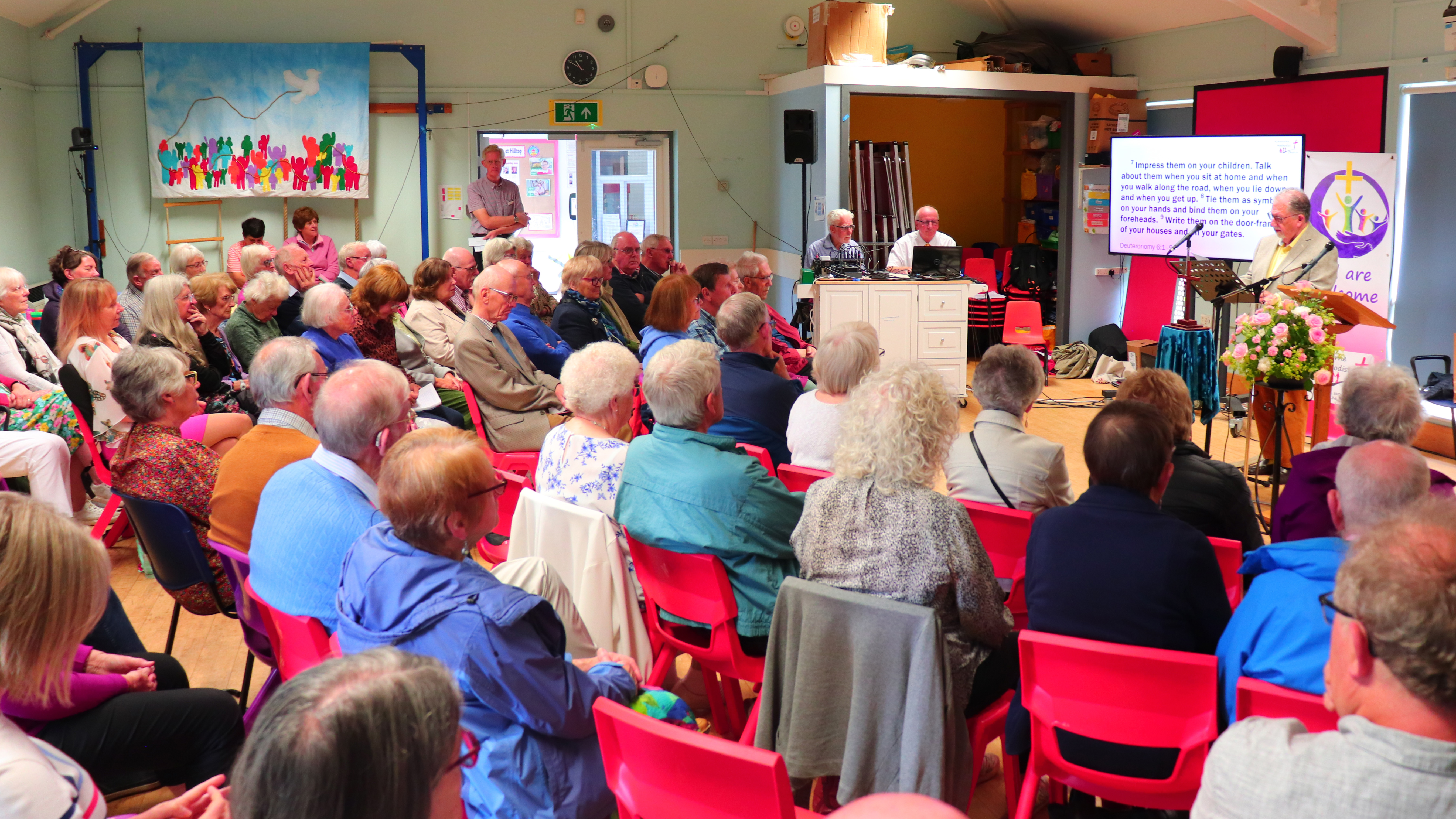 Photo of Ashbourne Methodist Church service at Hilltop School