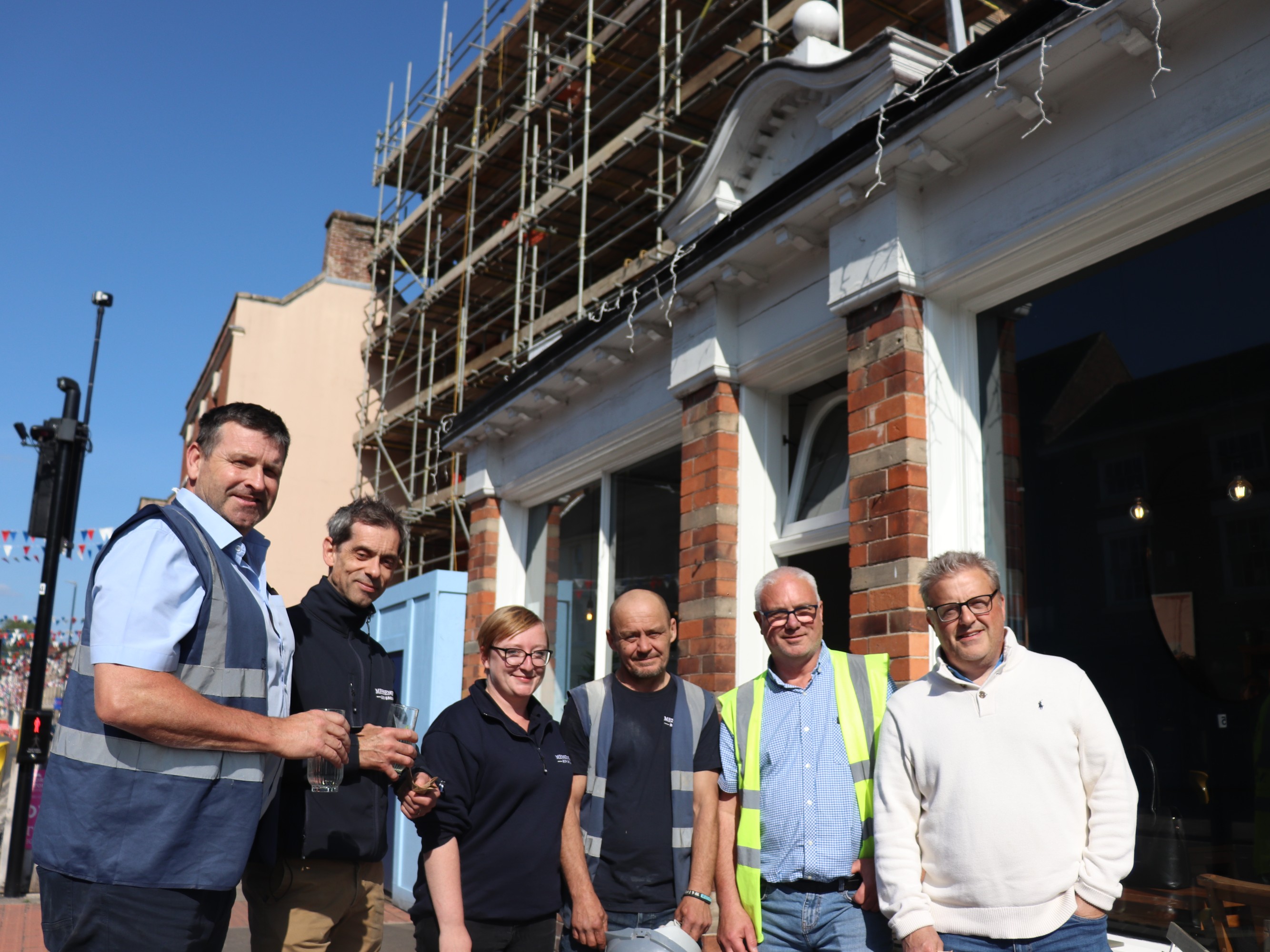 Team members from Messenger Construction, the main contractor for The Link Centre