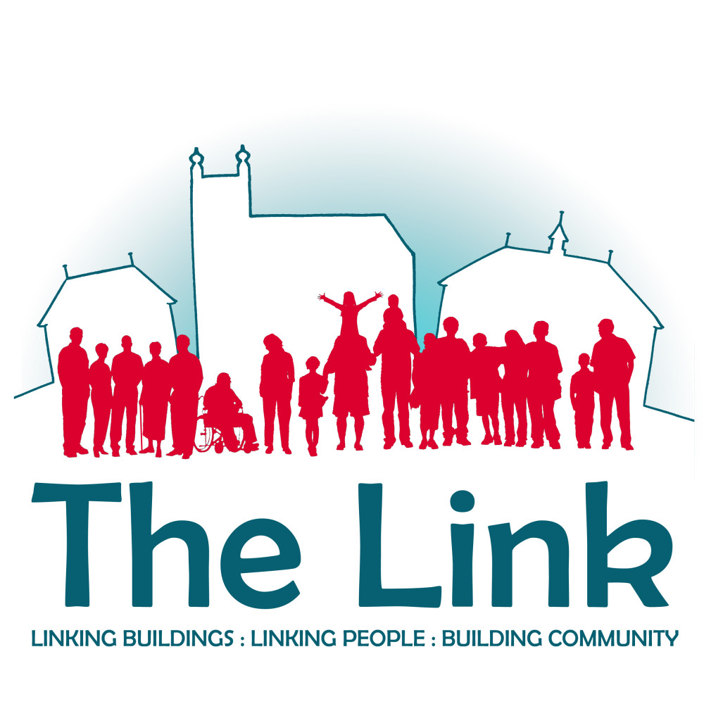 Logo for The Link with text which says Linking Buildings, Linking People, Building Community