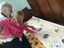 Adding fish onto our mural