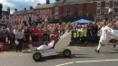 In full flight through the Market Place